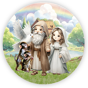 Painel de Mesa Sublimado 3D - Arca de Noé