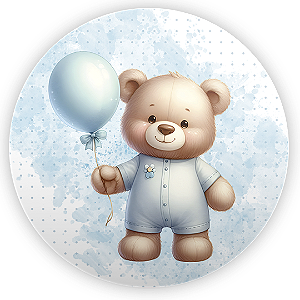 Painel de Mesa Sublimado 3D - Ursinho Azul