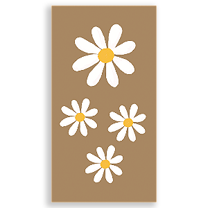 Faixa Lateral Sublimado 3D - Flor Margarida