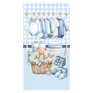 Faixa Lateral Sublimado 3D - Ursinho Azul