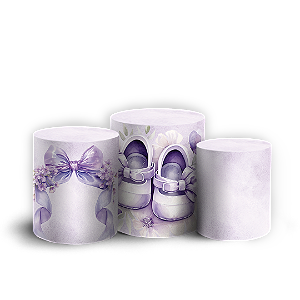 Trio Cilindro Sublimado 3D - Elefantinha Lilás