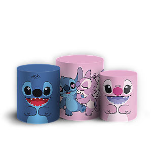 Trio Cilindro Sublimado 3D - Stitch