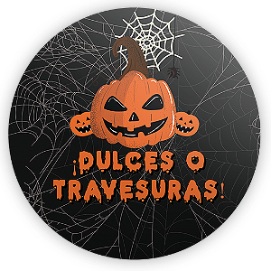 Painel Redondo Sublimado 3D - Noche de Brujas ES