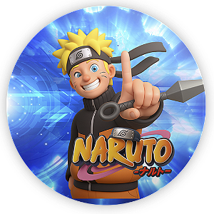 Painel Redondo Sublimado 3D - Naruto