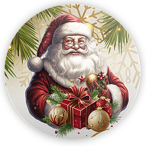 Painel Redondo Sublimado 3D - Natal