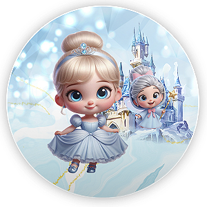 Painel de Mesa Sublimado 3D - Princesa Cinderela