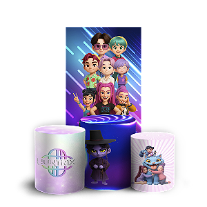 Faixa Lateral e Trio Cilindro Sublimado 3D Vest Facil - Guerreiras Do K Pop