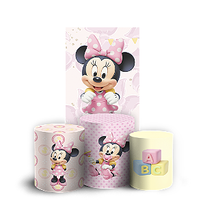 Faixa Lateral e Trio Cilindro Sublimado 3D Vest Facil - Minnie