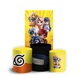 Faixa Lateral e Trio Cilindro Sublimado 3D Vest Facil - Naruto