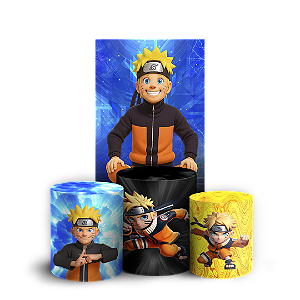 Faixa Lateral e Trio Cilindro Sublimado 3D Vest Facil - Naruto