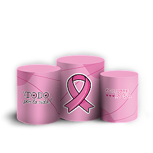 Trio Cilindro Sublimado 3D - Octubre Rosa ES