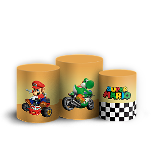 Trio Cilindro Sublimado 3D - Super Mario