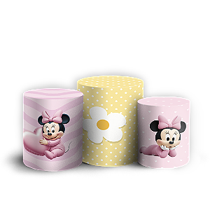 Trio Cilindro Sublimado 3D - Minnie