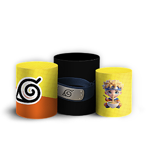 Trio Cilindro Sublimado 3D - Naruto