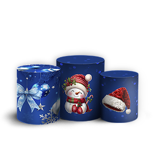 Trio Cilindro Sublimado 3D - Natal