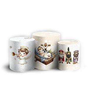 Trio Cilindro Sublimado 3D - Natal