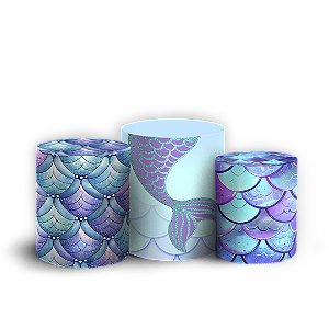 Trio Cilindro Sublimado 3D - Princesa Ariel Pequena Sereia