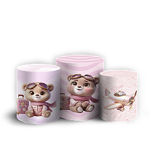 Trio Cilindro Sublimado 3D - Ursinha