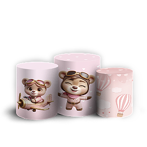 Trio Cilindro Sublimado 3D - Ursinha