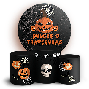 KIT Redondo e Trio Sublimado 3D - Noche de Brujas ES