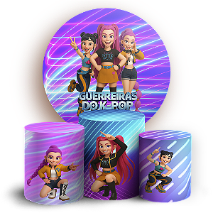 KIT Redondo e Trio Sublimado 3D - Guerreiras Do K Pop