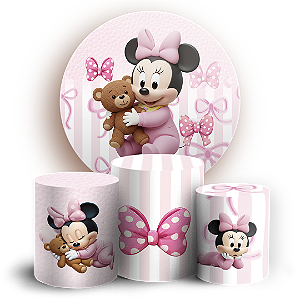 KIT Redondo e Trio Sublimado 3D - Minnie