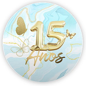 Painel de Mesa Sublimado 3D - 15 Anos