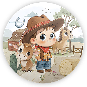 Painel de Mesa Sublimado 3D - Fazendinha