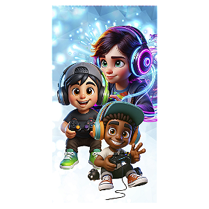 Faixa Lateral Sublimado 3D - Video Games