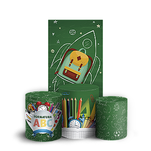 Faixa Lateral e Trio Cilindro Sublimado 3D Vest Facil - Formatura ABC