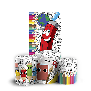 Faixa Lateral e Trio Cilindro Sublimado 3D Vest Facil - Volta as Aulas