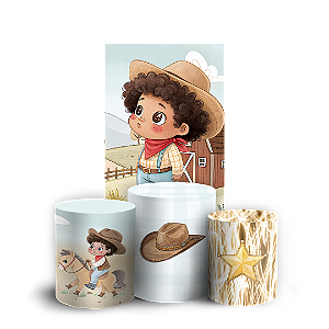 Faixa Lateral e Trio Cilindro Sublimado 3D Vest Facil - Fazendinha