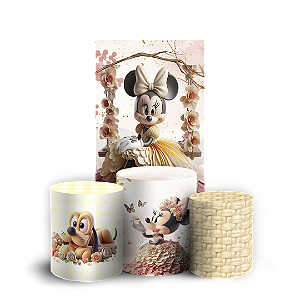 Faixa Lateral e Trio Cilindro Sublimado 3D Vest Facil - Minnie