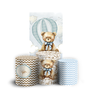 Faixa Lateral e Trio Cilindro Sublimado 3D Vest Facil - Urso