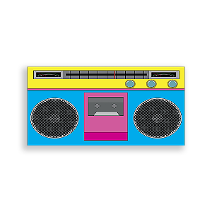 Painel Retangular Sublimado 3D - Anos 80