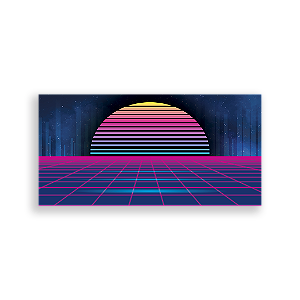 Painel Retangular Sublimado 3D - Anos 80