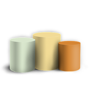 Trio Cilindro Sublimado 3D - Cores