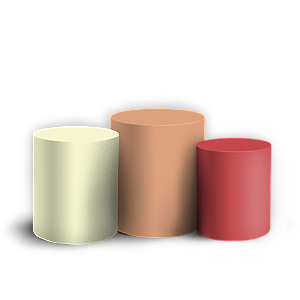 Trio Cilindro Sublimado 3D - Cores