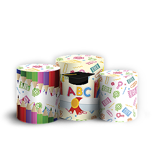 Trio Cilindro Sublimado 3D - ABC