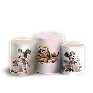 Trio Cilindro Sublimado 3D - Minnie