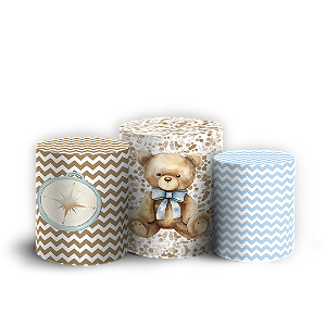 Trio Cilindro Sublimado 3D - Urso