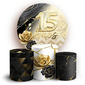 KIT Redondo e Trio Sublimado 3D - 15 Anos