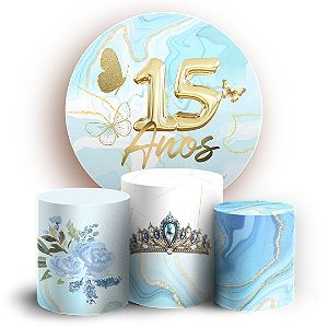 KIT Redondo e Trio Sublimado 3D - 15 Anos