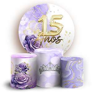 KIT Redondo e Trio Sublimado 3D - 15 Anos