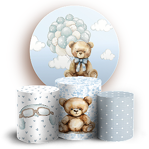 KIT Redondo e Trio Sublimado 3D - Urso