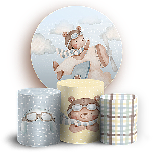KIT Redondo e Trio Sublimado 3D - Urso