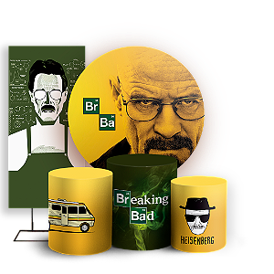 KIT Redondo Trio e Faixa Sublimado 3D - Breaking Bad