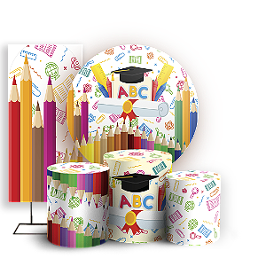 KIT Redondo Trio e Faixa Sublimado 3D - ABC