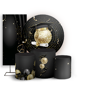 KIT Redondo Trio e Faixa Sublimado 3D - Formatura