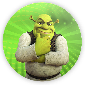 Painel Redondo Sublimado 3D - Shrek